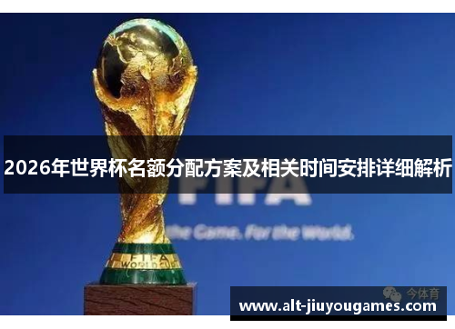 2026年世界杯名额分配方案及相关时间安排详细解析
